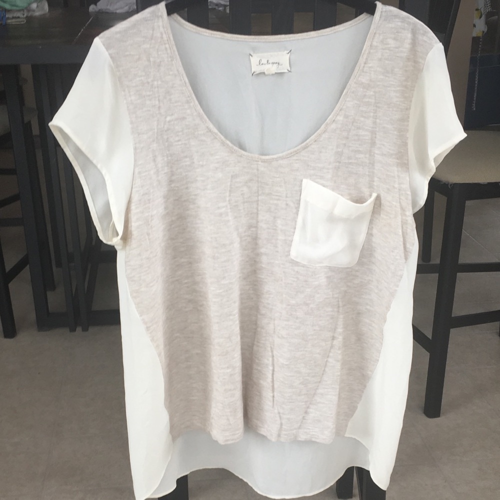 Lou & grey high low sheer back tee